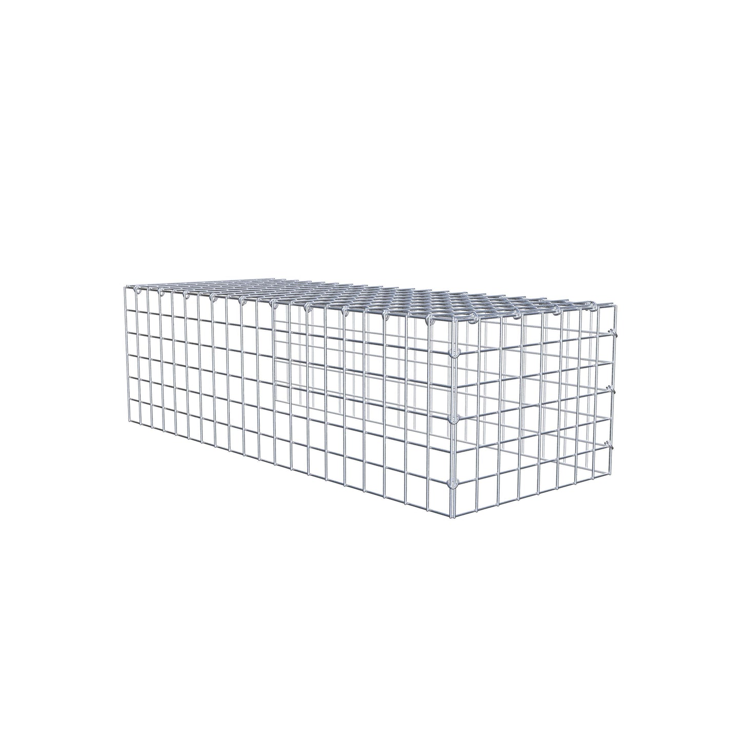 Monteret gabion type 4 100 cm x 30 cm x 40 cm (L x H x D), maskestørrelse 5 cm x 5 cm, C-ring
