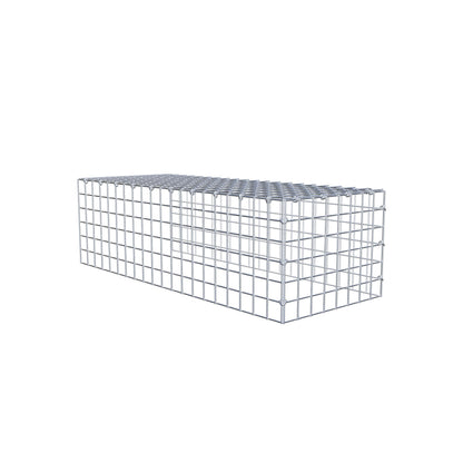 Monteret gabion type 4 100 cm x 30 cm x 40 cm (L x H x D), maskestørrelse 5 cm x 5 cm, C-ring