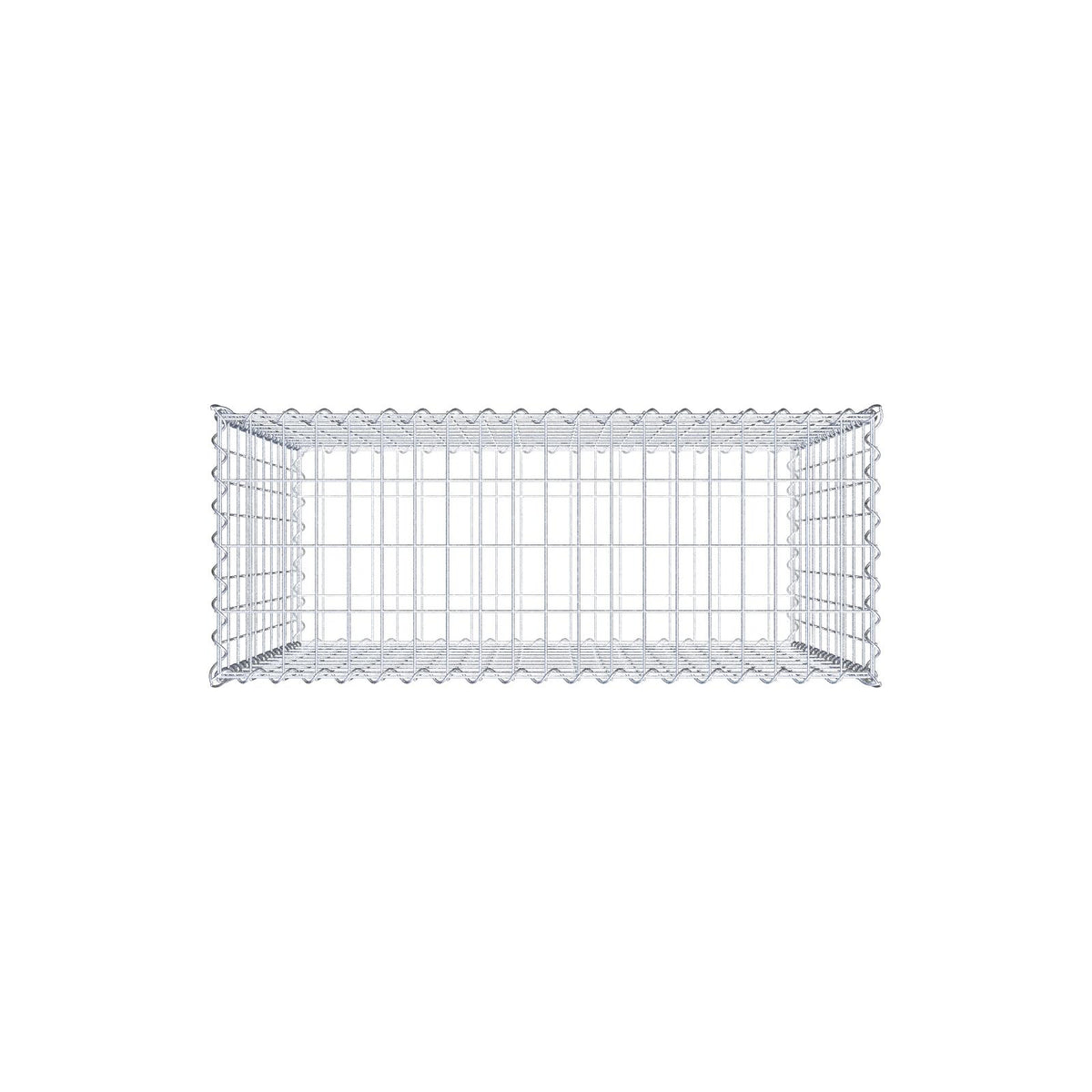 Gabione 100 cm x 100 cm x 40 cm (L x H x T), Maschenweite 5 cm x 10 cm, Spirale