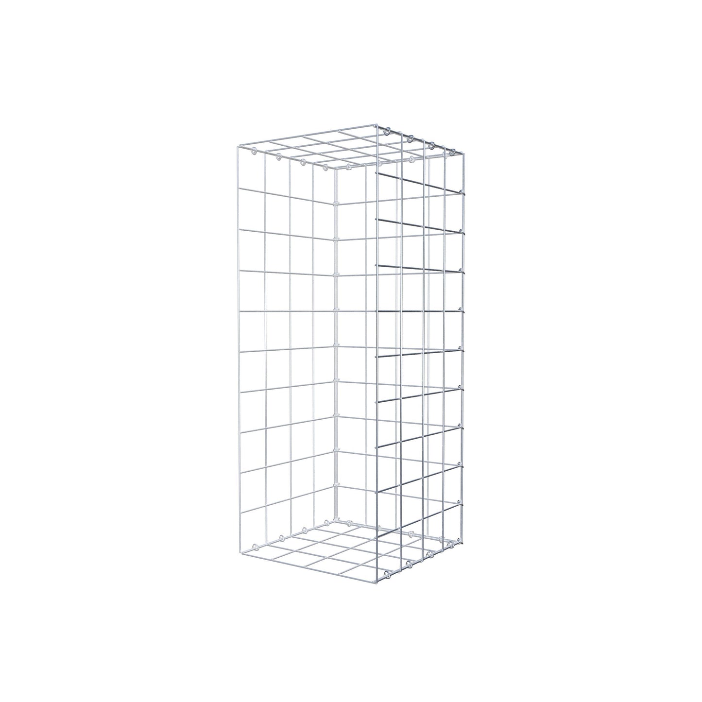 Monteret gabion type 2 100 cm x 40 cm x 40 cm (L x H x D), maskestørrelse 10 cm x 10 cm, C-ring