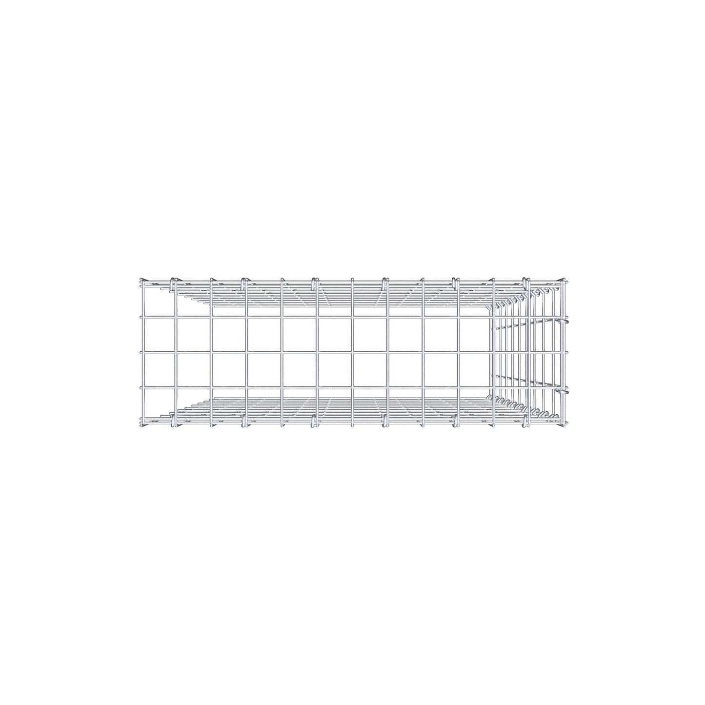 Gavión complementario de tipo 4 100 cm x 60 cm x 20 cm (L x A x P), malla 5 cm x 10 cm, anillo en C