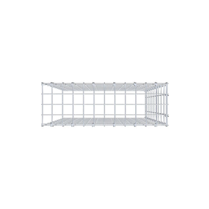 Gavión complementario de tipo 4 100 cm x 60 cm x 20 cm (L x A x P), malla 5 cm x 10 cm, anillo en C
