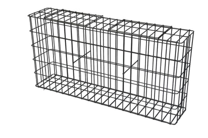 Gabione feuerverzinkt 102 cm x 52 cm x 22 cm, Maschenweite 5 cm x 10 cm, fertig geschweißt
