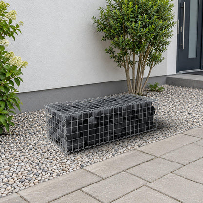 Gabion 100 cm x 30 cm x 40 cm (L x H x D), maskstorlek 5 cm x 5 cm, spiral