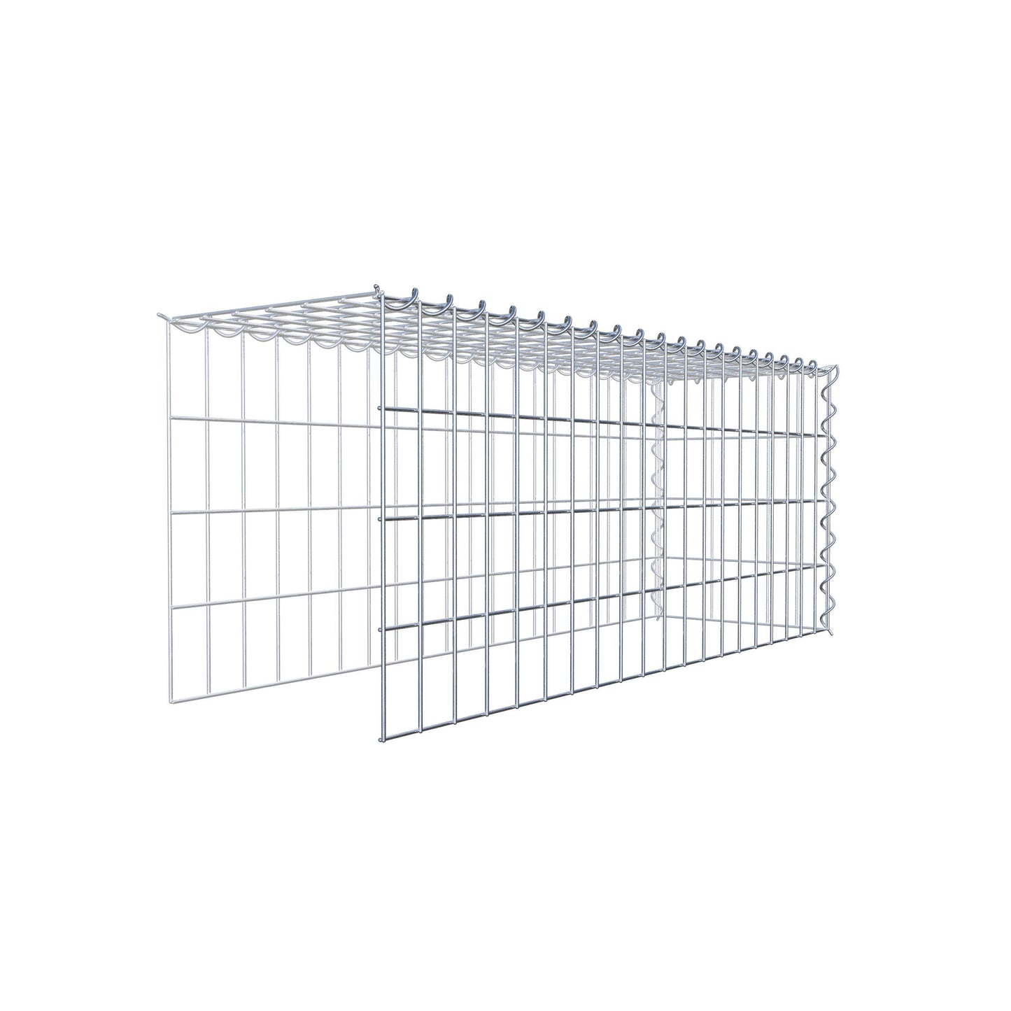 Grown-on gabion type 4 100 cm x 40 cm x 30 cm (L x H x D), mesh size 5 cm x 10 cm, spiral