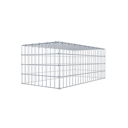 Gavión complementario de tipo 3 100 cm x 40 cm x 50 cm (L x A x P), malla 5 cm x 10 cm, anillo en C