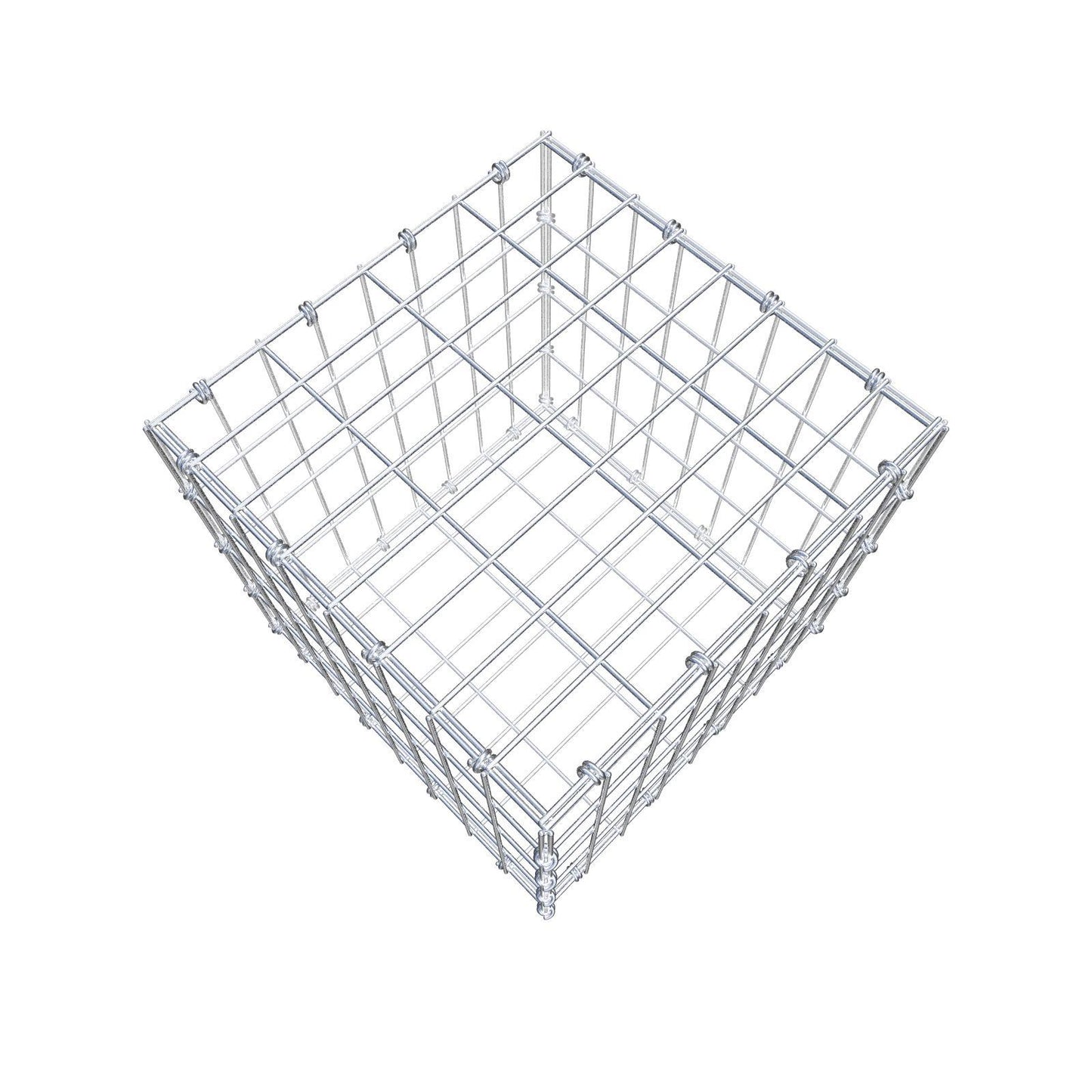 Gabion 40 cm x 40 cm x 40 cm (L x H x P), mailles 5 x 10 cm, anneau en spirale