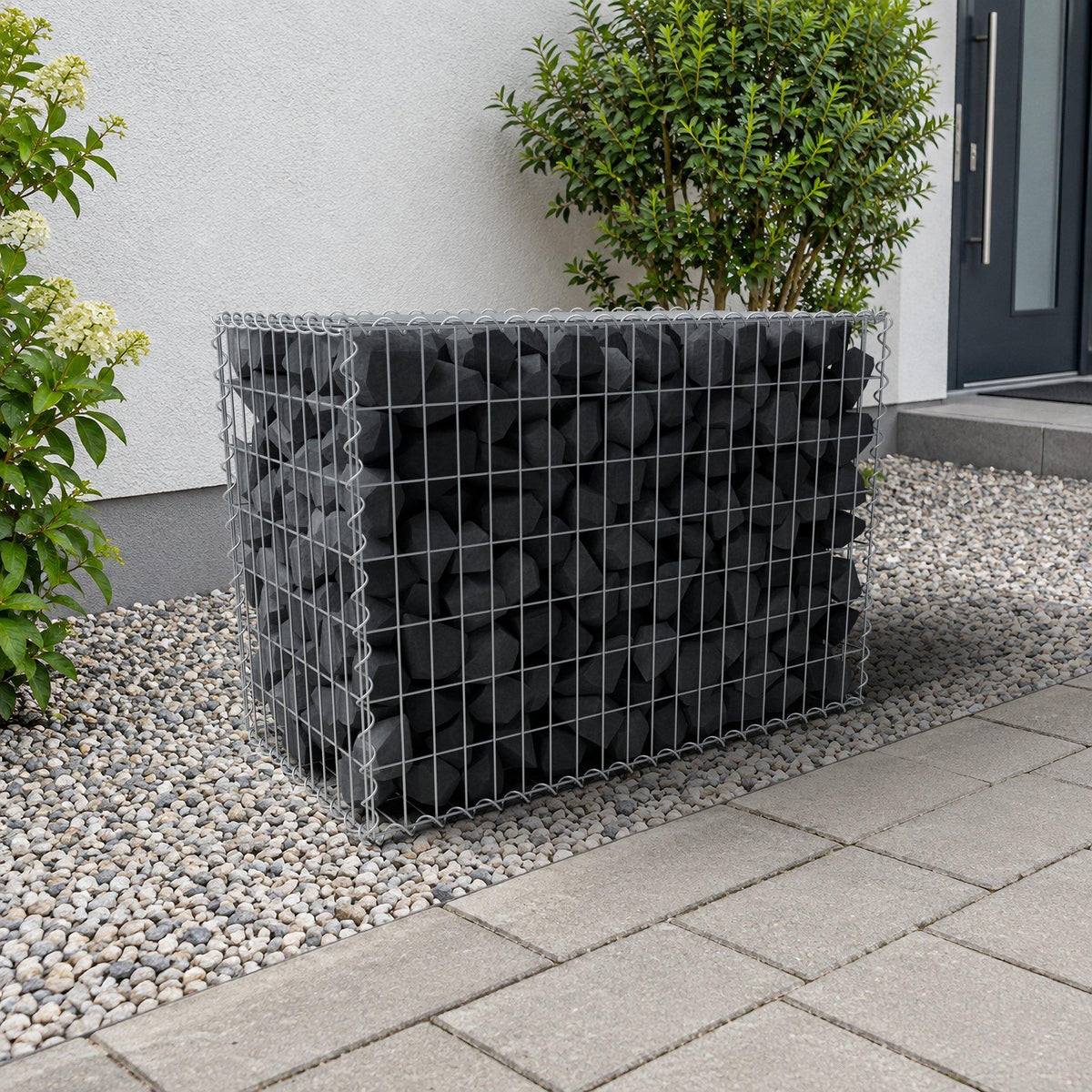 Schanskorf 100 cm x 70 cm x 50 cm (L x H x D), maaswijdte 5 cm x 10 cm, spiraalvormig