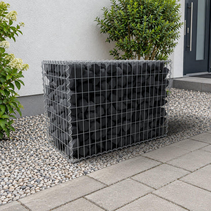 Schanskorf 100 cm x 70 cm x 50 cm (L x H x D), maaswijdte 5 cm x 10 cm, spiraalvormig