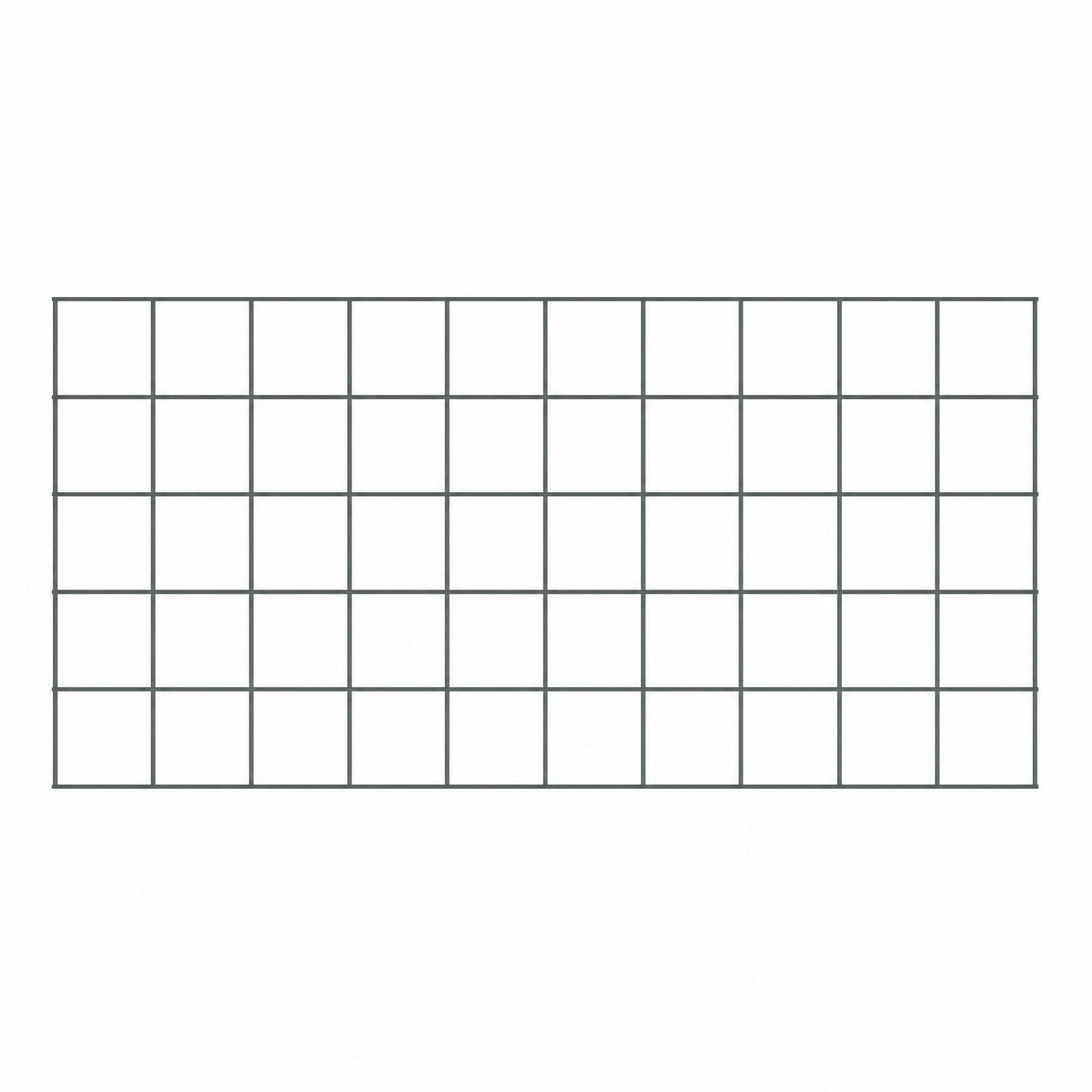 Dekogitter 100 x 50 cm , Maschenweite 10 x 10 cm, Planengrau RAL 7010
