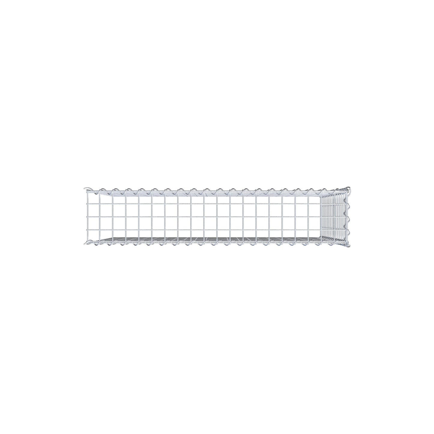 Gabbione aggiuntivo tipo 4 100 cm x 80 cm x 20 cm (L x H x P), dimensione maglia 5 cm x 5 cm, a spirale