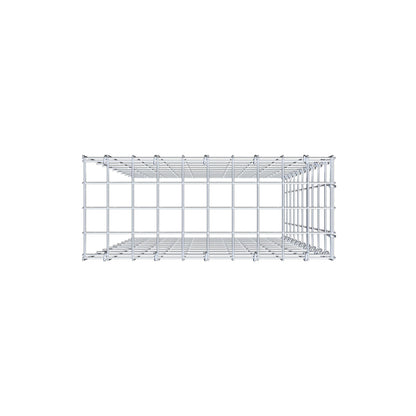 Gavión complementario de tipo 4 100 cm x 50 cm x 20 cm (largo x alto x fondo), malla 5 cm x 10 cm, anillo en C