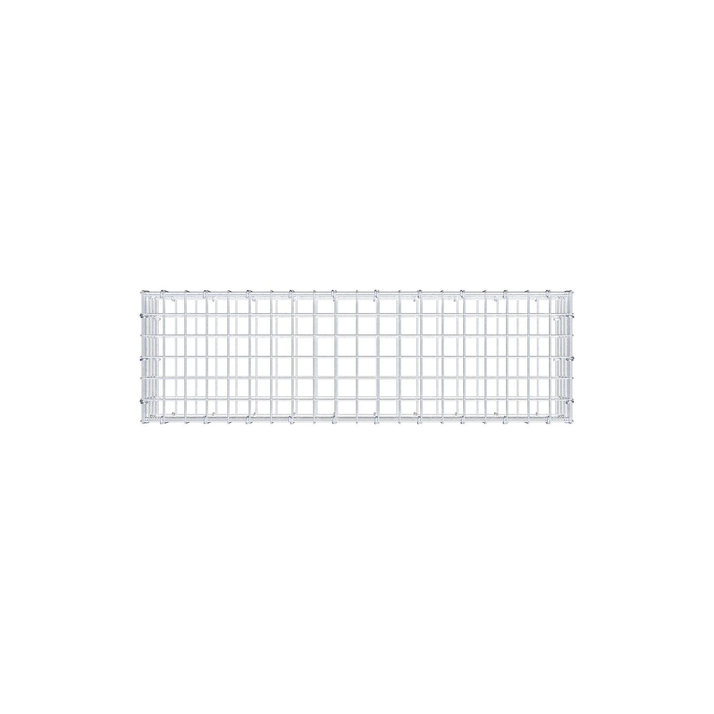 Gabbione 100 cm x 20 cm x 30 cm (L x H x P), maglia 5 cm x 5 cm, anello a C