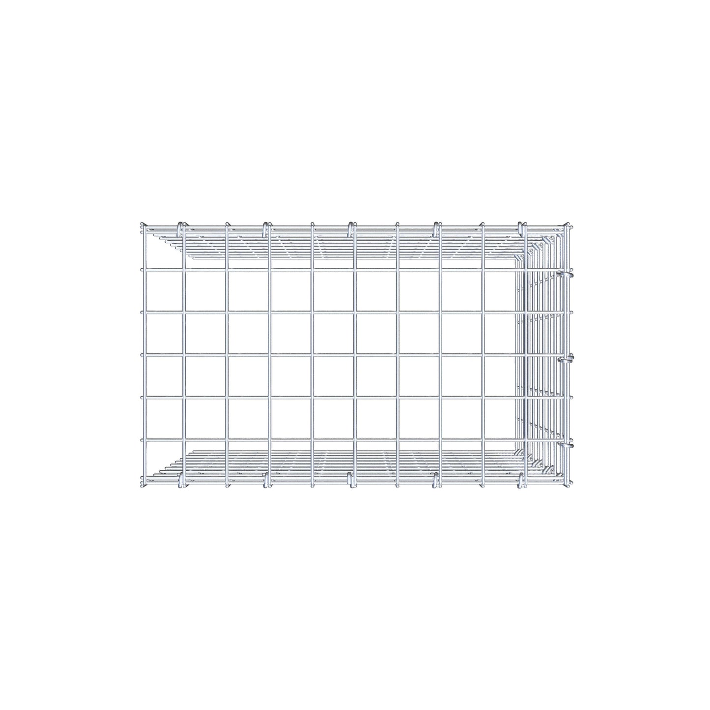 Fourche rapportée type 4 50 cm x 50 cm x 30 cm (L x H x P), mailles 5 cm x 5 cm, anneau C