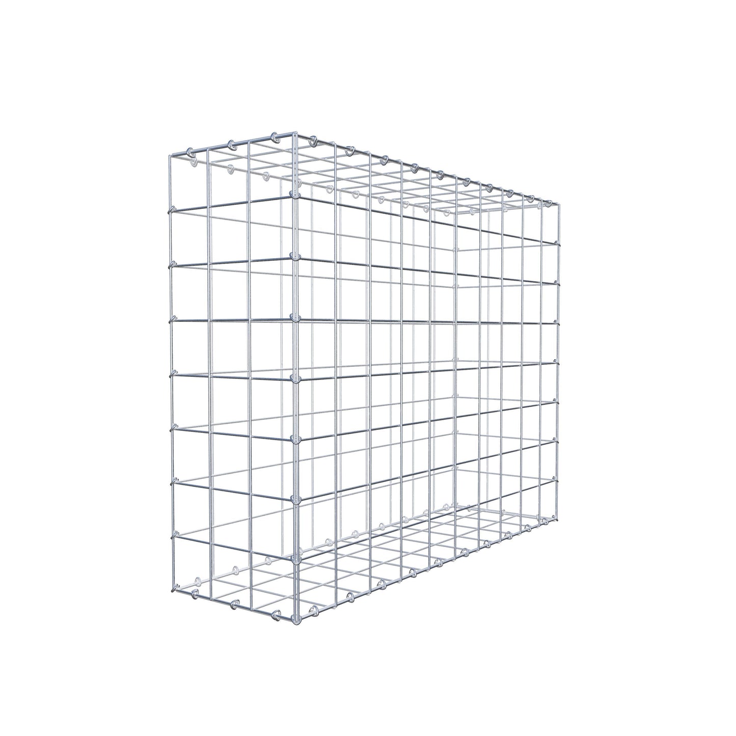 Gabbione 100 cm x 80 cm x 30 cm (L x H x P), maglia 10 cm x 10 cm, anello a C