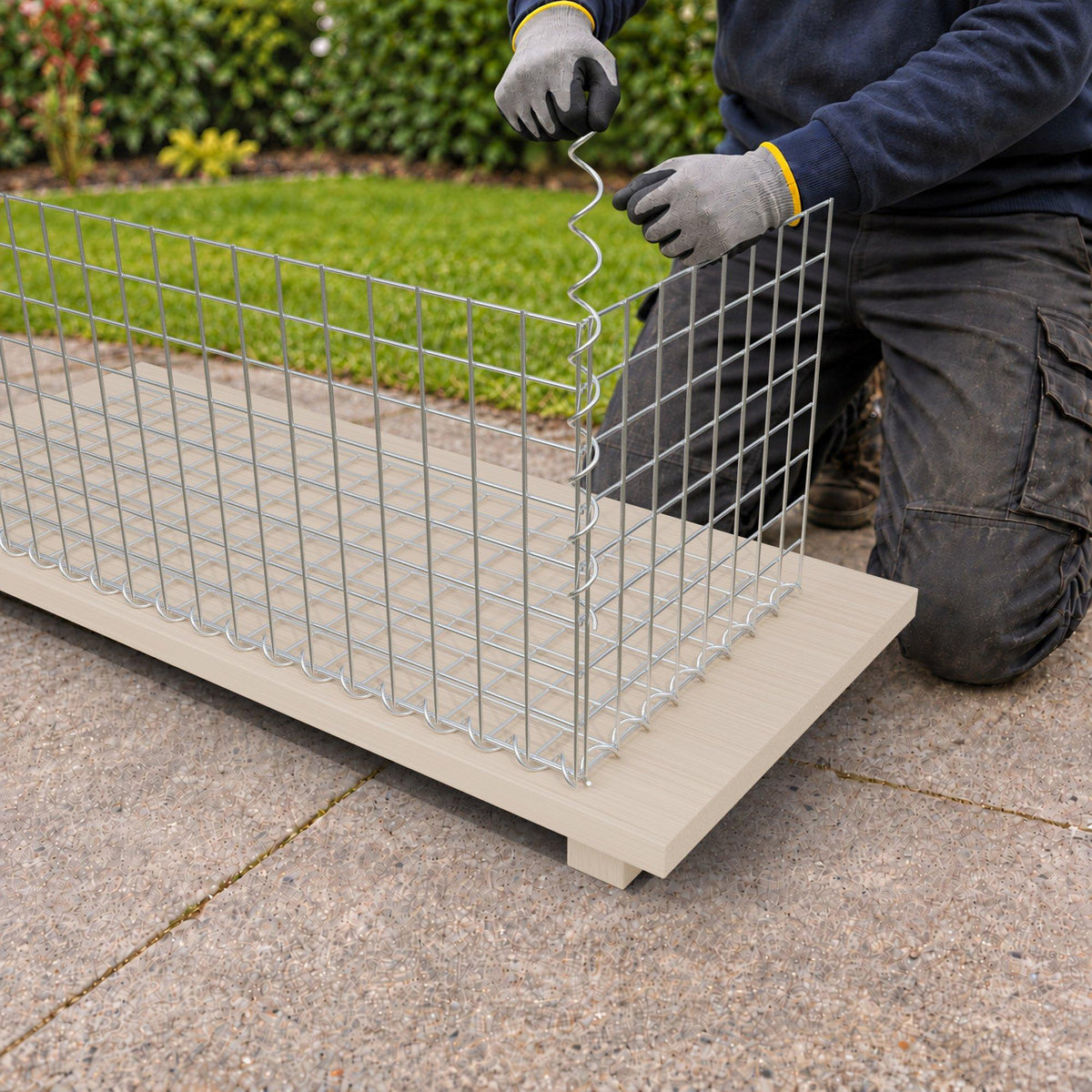 Gabion 100 cm x 40 cm x 40 cm (L x H x P), mailles 5 cm x 5 cm, spirale