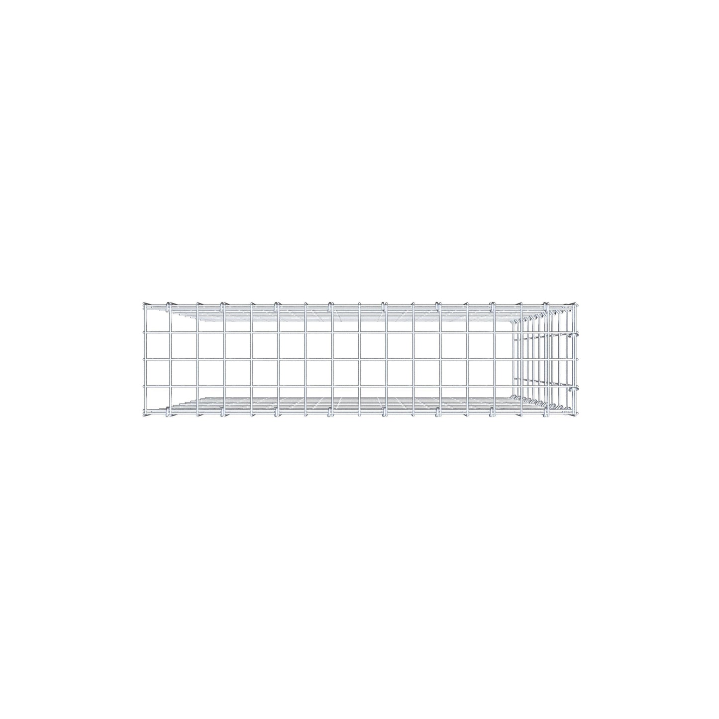 Gavión complementario de tipo 4 100 cm x 80 cm x 20 cm (L x A x P), malla 5 cm x 10 cm, anillo en C