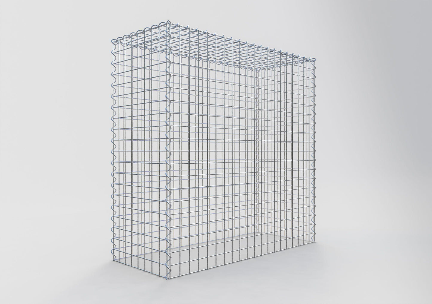 Add-on schanskorf type 3 100 cm x 100 cm x 40 cm (L x H x D), maaswijdte 5 cm x 5 cm, spiraalvormig