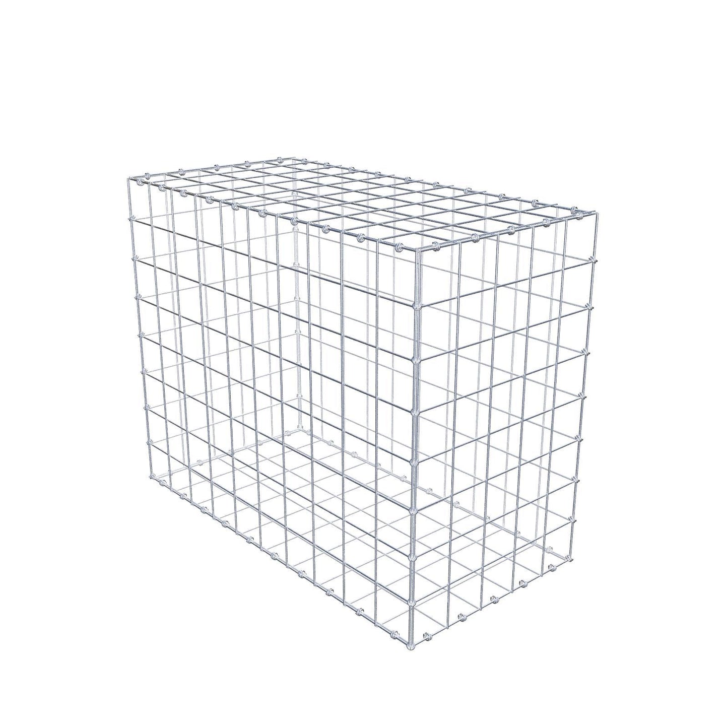 Gabion 100 cm x 80 cm x 50 cm (L x H x D), maskestørrelse 10 x 10 cm, spiralring