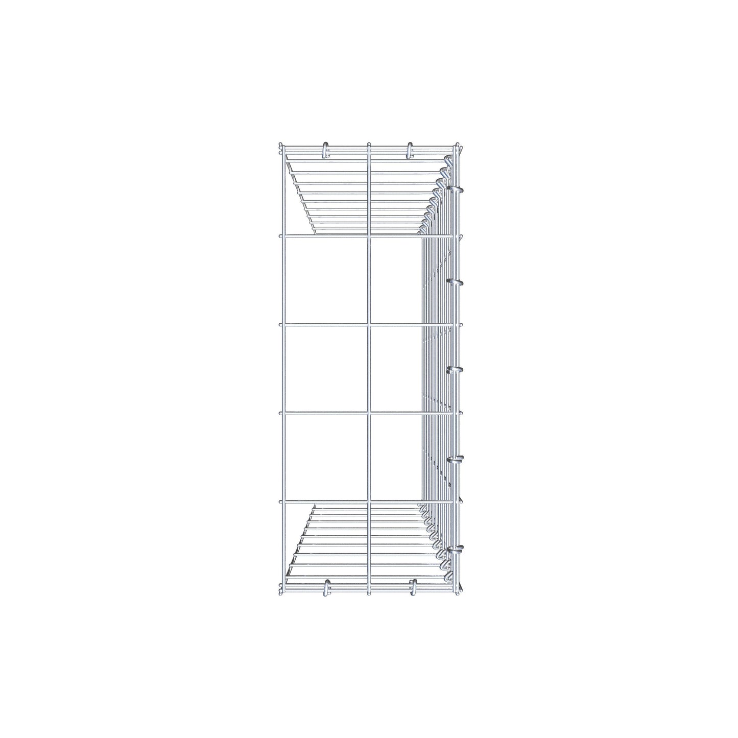Pila adicional tipo 4 100 cm x 20 cm x 50 cm (L x A x P), malla 10 cm x 10 cm, anillo en C