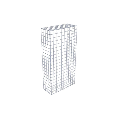 Typ 2 påbyggnadsgabion 100 cm x 20 cm x 50 cm (L x H x D), maskstorlek 5 cm x 5 cm, C-ring
