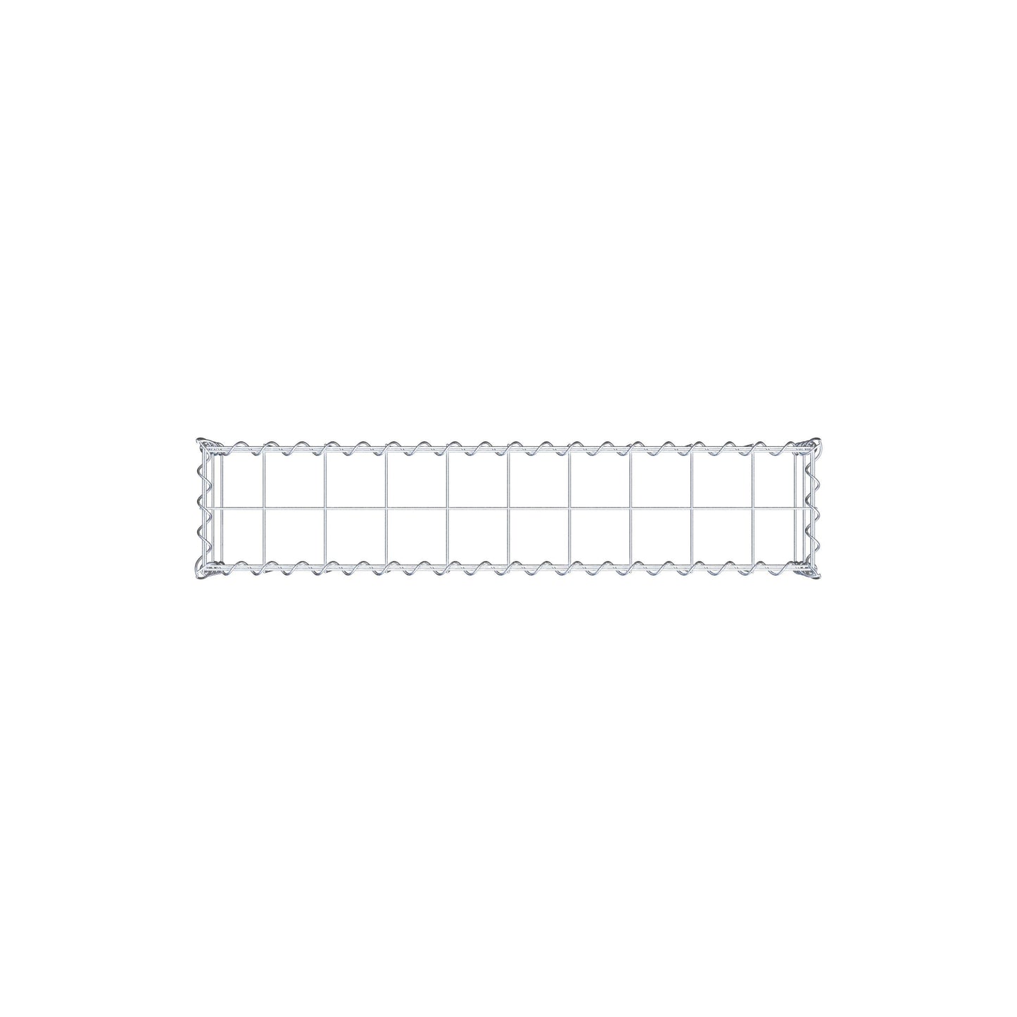 Opvokset gabion type 3 100 cm x 20 cm x 20 cm (L x H x D), maskestørrelse 10 cm x 10 cm, spiral