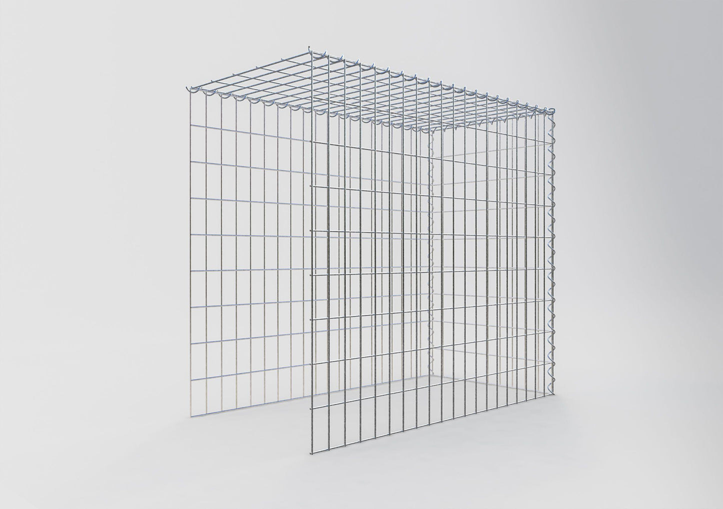 Opvokset gabion type 4 100 cm x 90 cm x 50 cm (L x H x D), maskestørrelse 5 cm x 10 cm, spiral