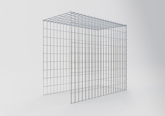 Gabion rapporté type 4 100 cm x 90 cm x 50 cm (L x H x P), mailles 5 cm x 10 cm, spirale