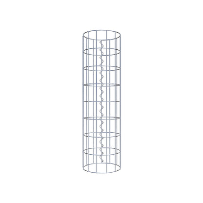 Gabion column around 22 cm diameter, 80 cm height, mesh size 5 cm x 10 cm