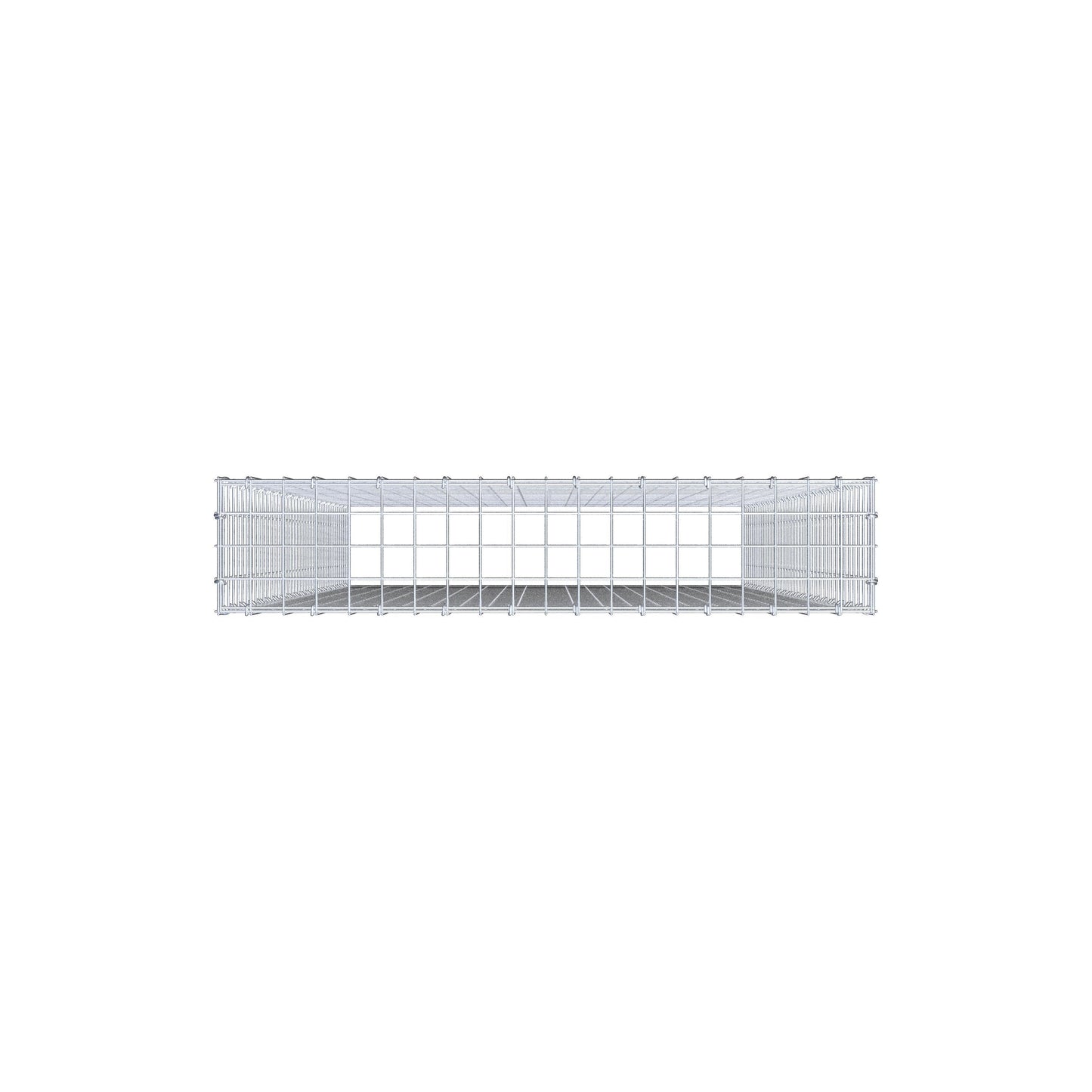 Monteret gabion type 3 200 cm x 100 cm x 20 cm (L x H x D), maskestørrelse 5 cm x 5 cm, C-ring