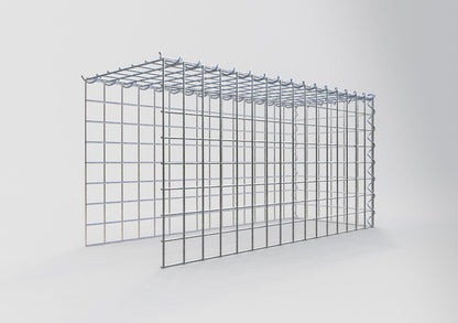 Gabion rapporté type 4 80 cm x 40 cm x 30 cm (L x H x P), mailles 5 cm x 5 cm, spirale
