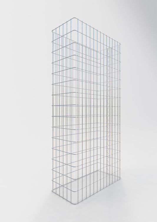 Gabionenzaun Länge 72 cm, Höhe 180 cm, Tiefe 32 cm, Maschenweite 5 x 10 cm