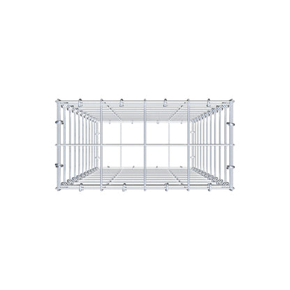 Gabbione 100 cm x 40 cm x 20 cm (L x H x P), maglia 10 cm x 10 cm, anello a C
