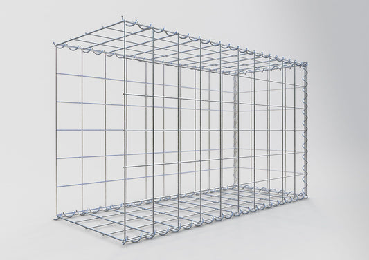 Extra gabion typ 2 100 cm x 60 cm x 40 cm (L x H x D), maskstorlek 10 cm x 10 cm, spiral