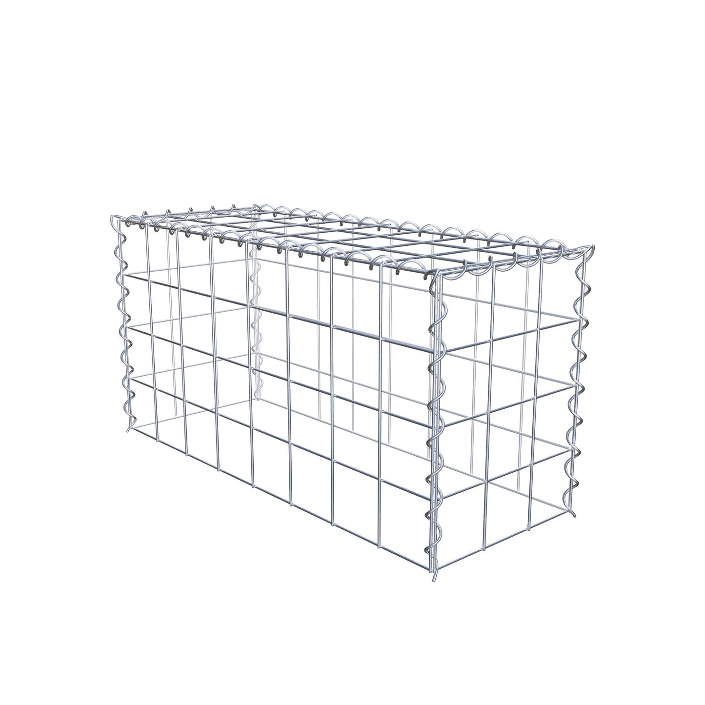 Anbaugabione Typ 3 80 cm x 40 cm x 30 cm (L x H x T), Maschenweite 10 cm x 10 cm, Spirale