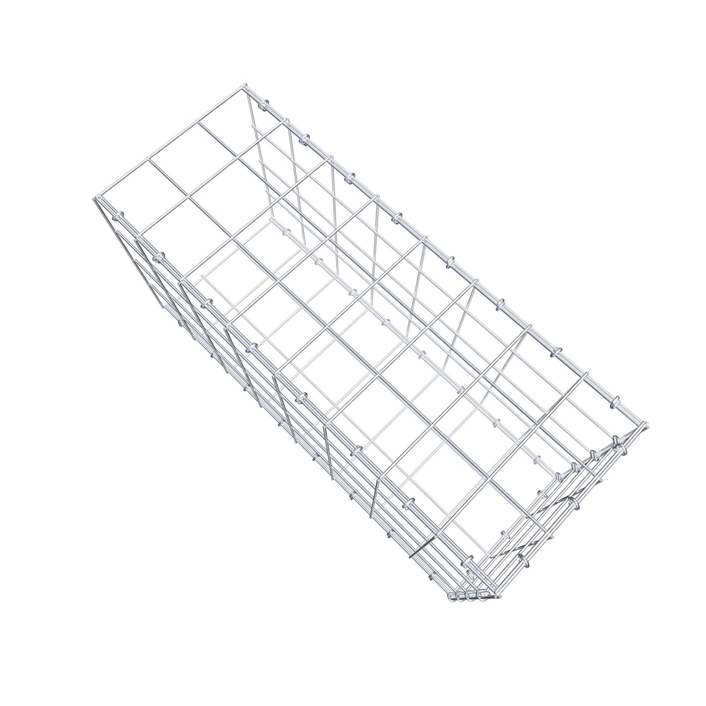 Type 2 oplegkorf 80 cm x 40 cm x 30 cm (L x H x D), maaswijdte 10 cm x 10 cm, C-ring