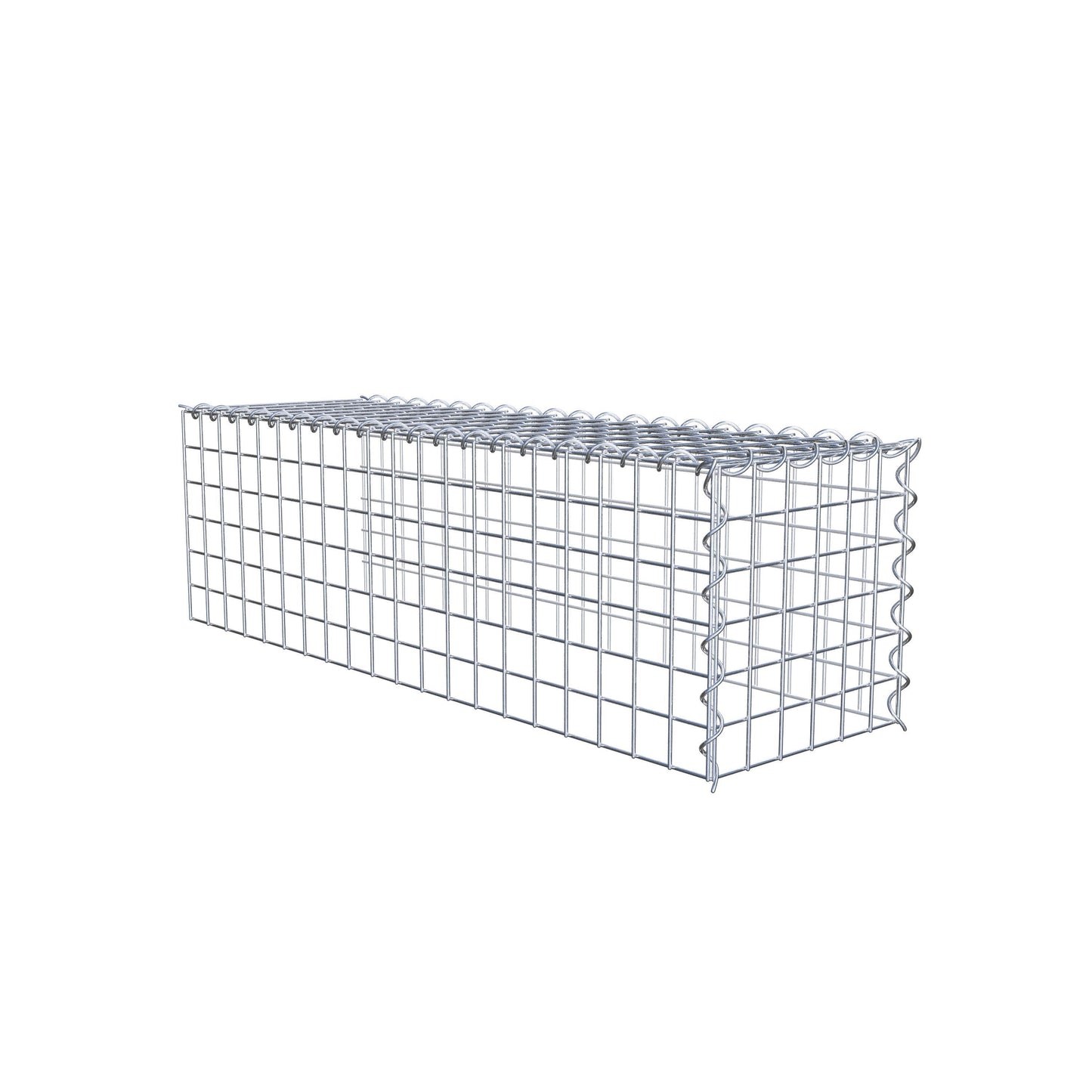 Grown-on gabion type 4 100 cm x 30 cm x 30 cm (L x H x D), mesh size 5 cm x 5 cm, spiral