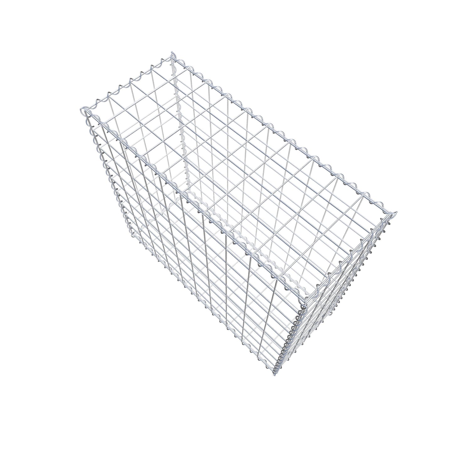 Gavión 100 cm x 90 cm x 40 cm (largo x alto x fondo), malla 10 cm x 10 cm, en espiral