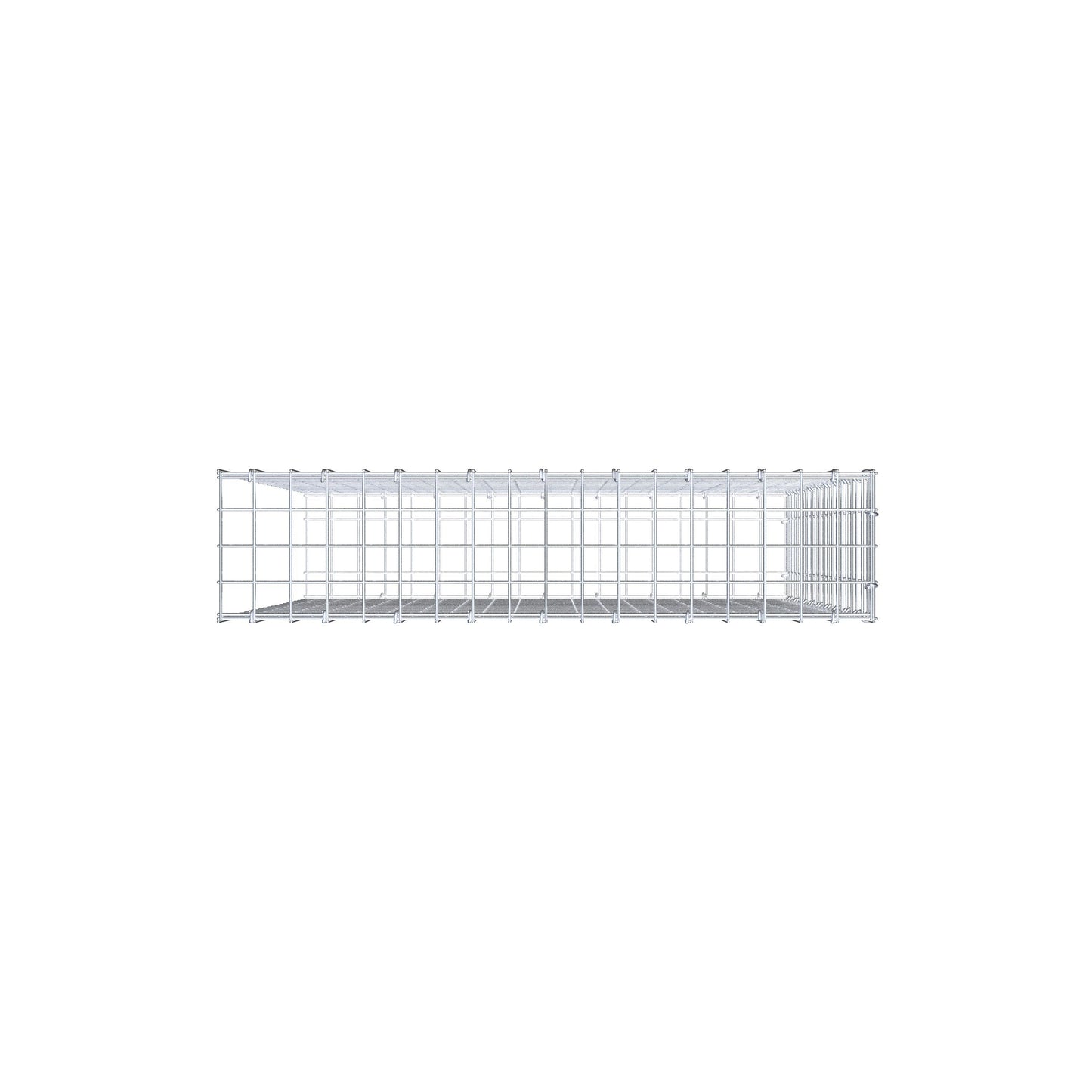 Mounted gabion type 2 100 cm x 90 cm x 20 cm (L x H x D), mesh size 5 cm x 5 cm, C-ring