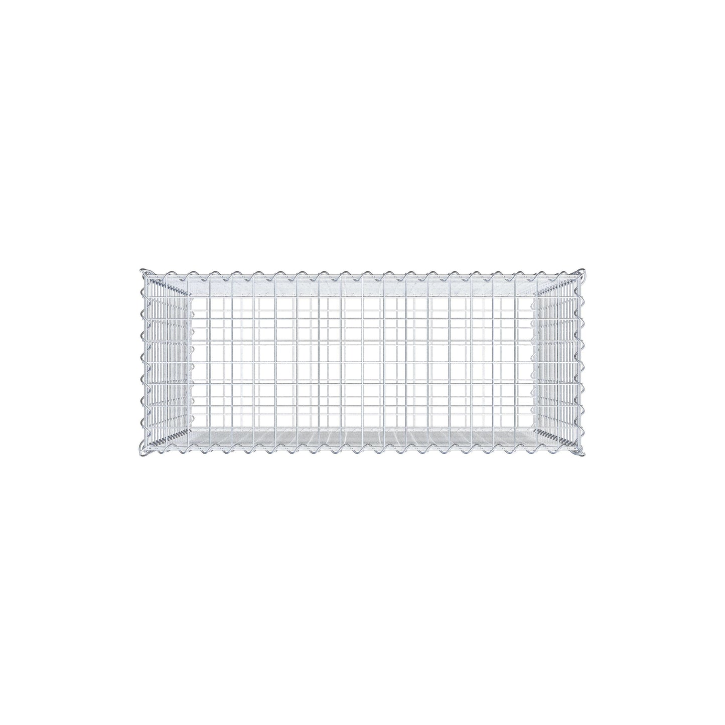 Gabione 100 cm x 80 cm x 40 cm (L x H x T), Maschenweite 5 cm x 5 cm, Spirale