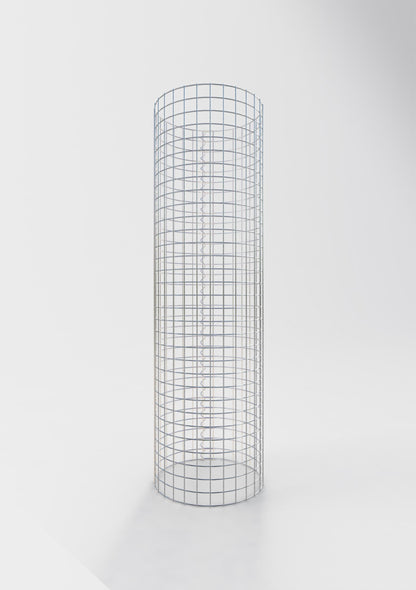 Gabion column around 42 cm diameter, 160 cm height, mesh size 5 cm x 5 cm