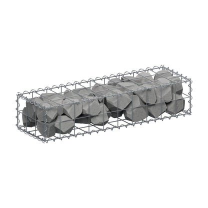 Gabione 100 cm x 20 cm x 30 cm (L x H x T), Maschenweite 10 cm x 10 cm, Spirale