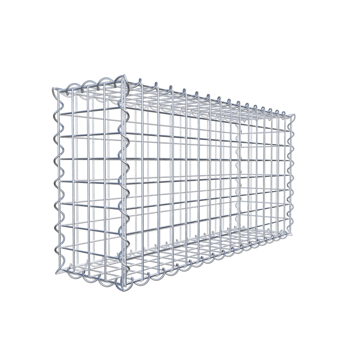 Gabion 80 cm x 40 cm x 20 cm (L x H x P), mailles 5 cm x 5 cm, spirale