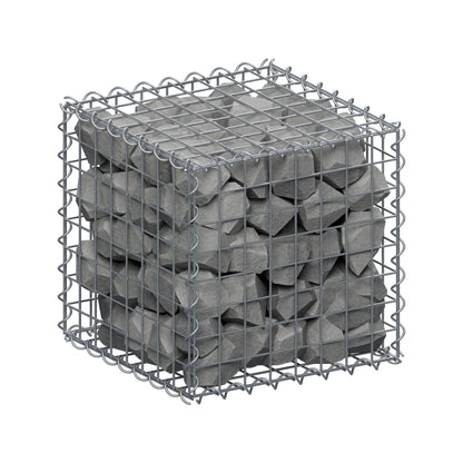 Gabion 40 cm x 40 cm x 40 cm (L x H x P), mailles 5 cm x 5 cm, spirale