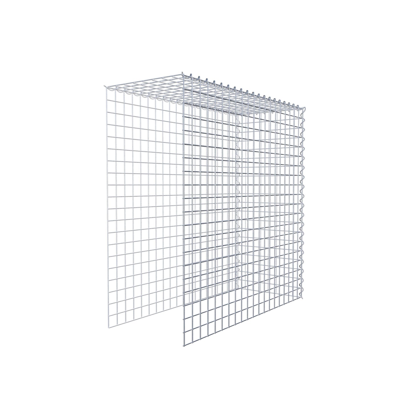 Gabion rapporté type 4 100 cm x 100 cm x 40 cm (L x H x P), mailles 5 cm x 5 cm, spirale