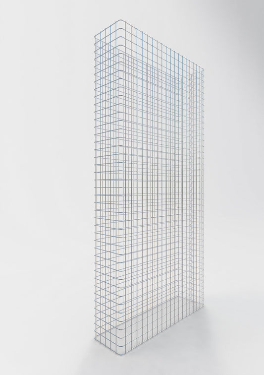 Gabionenzaun Länge 97 cm, Höhe 180 cm, Tiefe 27 cm, Maschenweite 5 x 5 cm