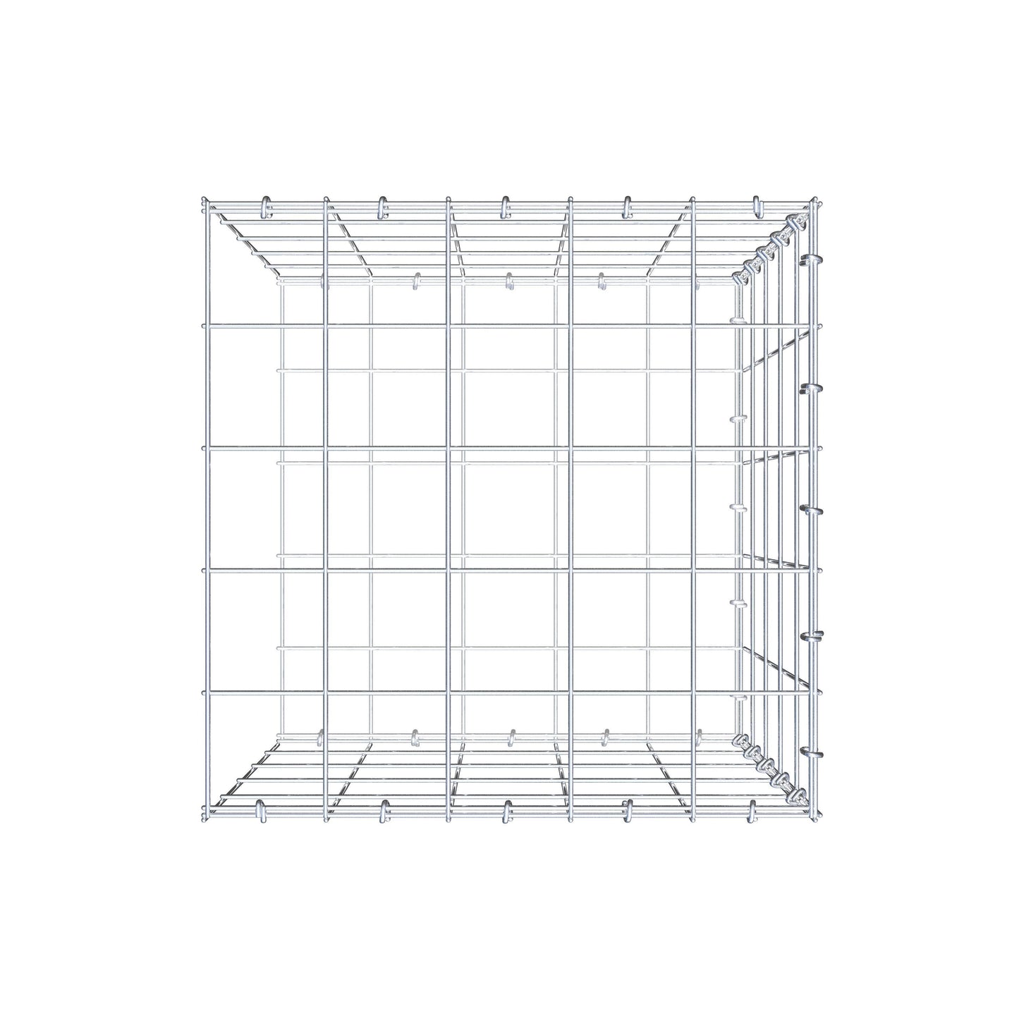 Anbaugabione Typ 2 50 cm x 50 cm x 50 cm (L x H x T), Maschenweite 10 cm x 10 cm, C-Ring