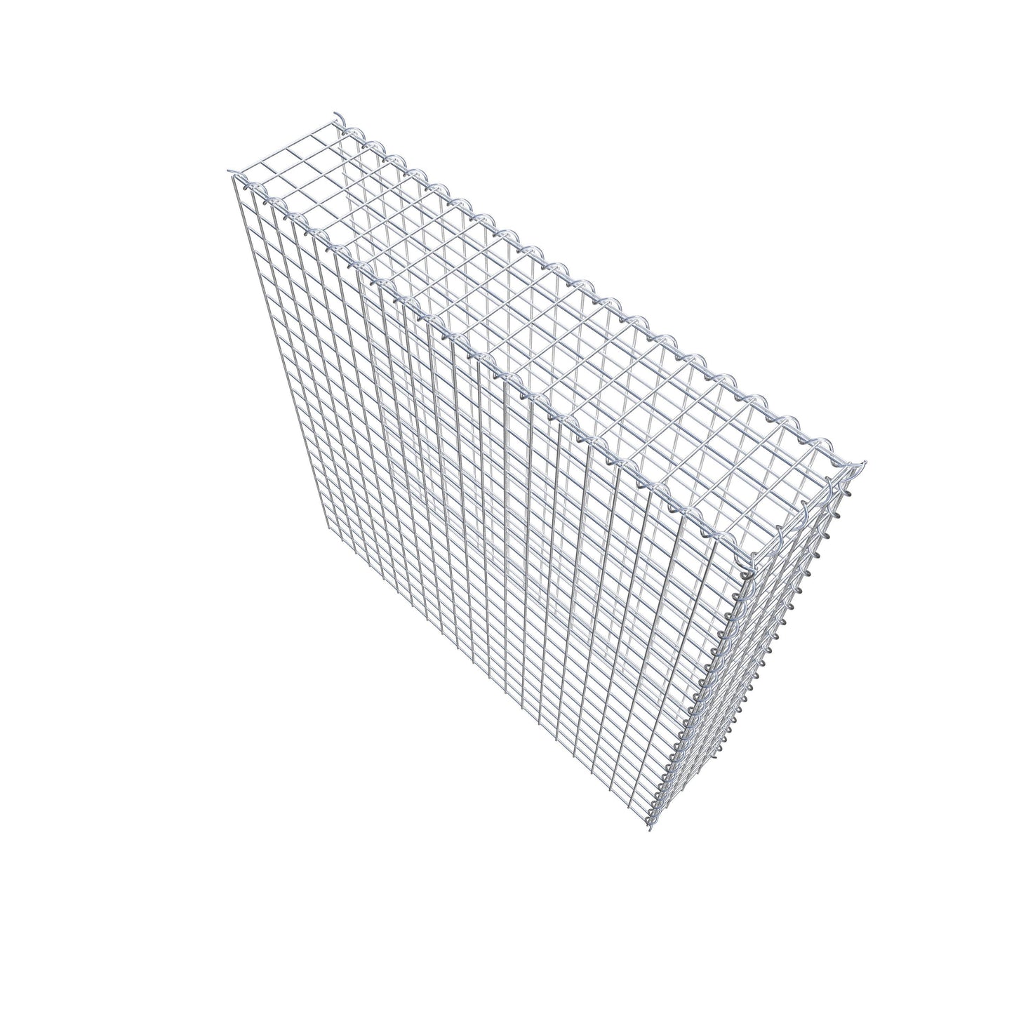Gabbione aggiuntivo tipo 4 100 cm x 100 cm x 20 cm (L x H x P), dimensione maglia 5 cm x 5 cm, a spirale