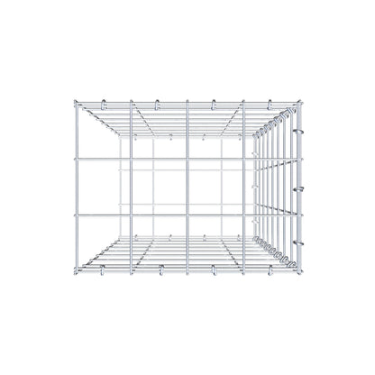 Type 2 oplegkorf 80 cm x 40 cm x 30 cm (L x H x D), maaswijdte 10 cm x 10 cm, C-ring