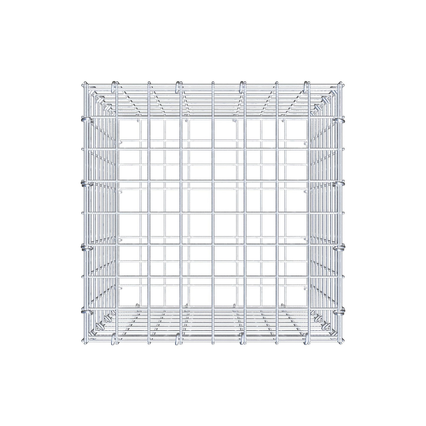 Gabion 40 cm x 40 cm x 40 cm (L x H x D), maskestørrelse 5 cm x 5 cm, C-ring